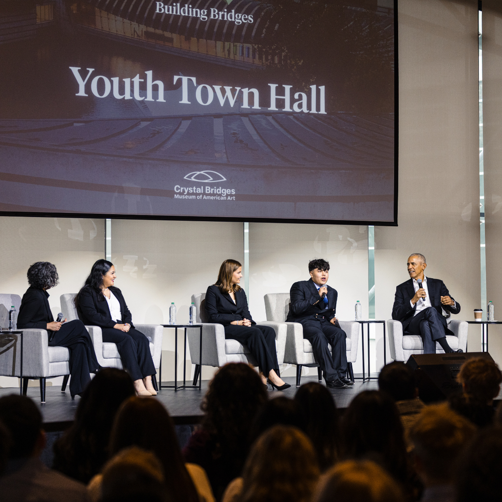 Celebrating #PresidentsDay by reflecting on a monumental moment for our district. 🇺🇸 Honoring the leaders of the past while empowering the leaders of tomorrow, we reflect on a historic moment where Har-Ber High School Adreana Perez joined former President Barack Obama for a Youth Town Hall at Crystal Bridges Museum of American Art. Alongside students from across the state—including our own Springdale middle schools—Alejandro Trejo-Silva from Sonora Middle School also had the incredible opportunity to meet the President. From Superintendent Dr. Jared Cleveland’s conversation with the President to our students witnessing the "We the People" installation, this day served as a powerful reminder of the impact of civic engagement and the spirit of service. #SpringdaleFamily #PresidentsDay #CrystalBridges #StudentLeaders #SpringdaleSchools #SonoraMiddleSchool