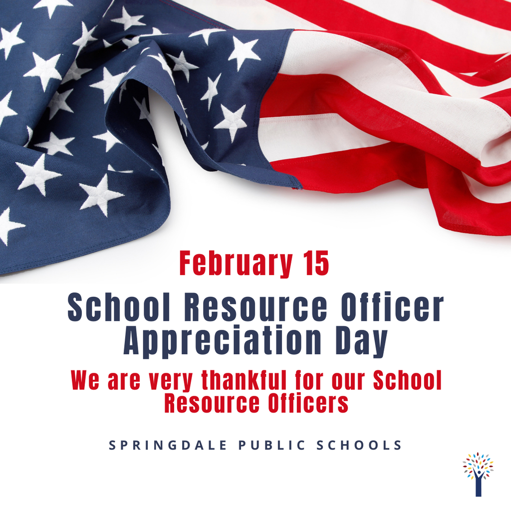 Today we’re celebrating School Resource Officer Appreciation Day! 🛡️✨ We are incredibly thankful for the dedication and care our SROs bring to Springdale Public Schools every single day. Thank you for keeping our community safe and being such positive role models for our students!