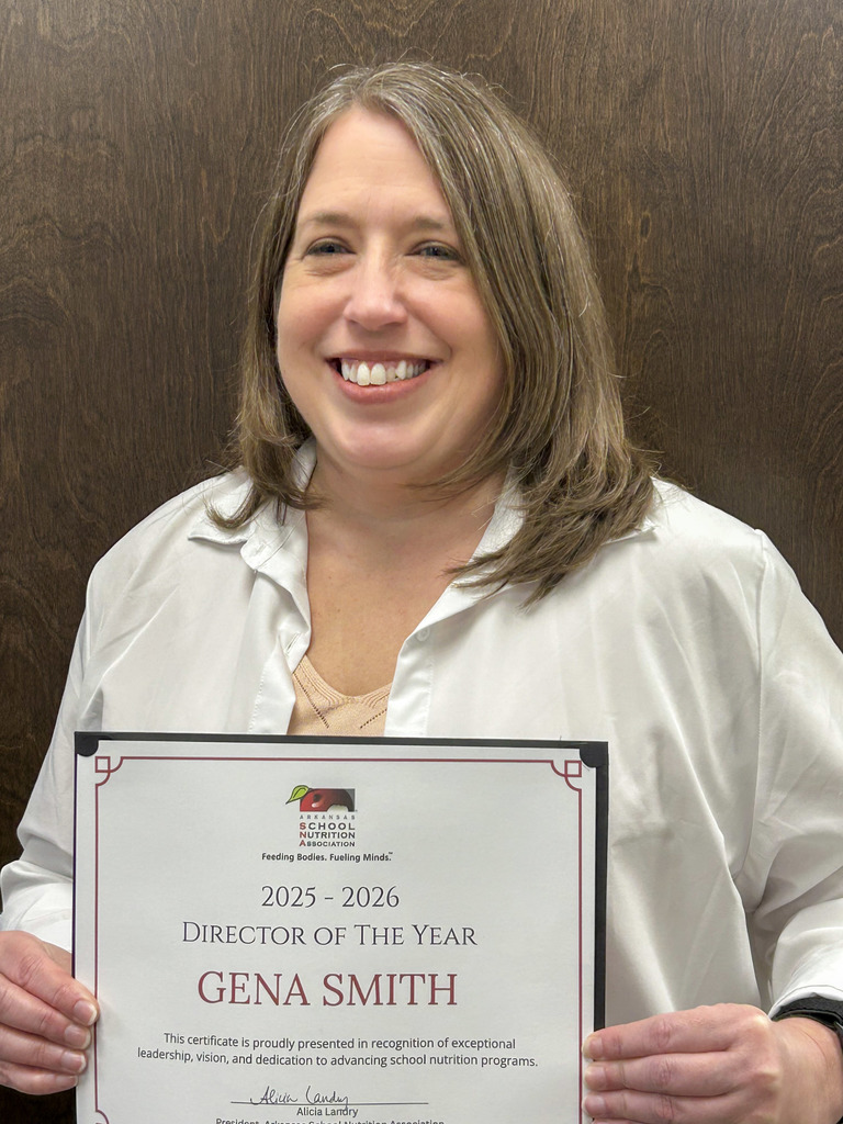 Another win for the #SpringdaleFamily! 🏆🍎  We are bursting with pride for Gena Smith, our Child Nutrition Director! 🌟  At the Arkansas School Nutrition Association conference, Gena was officially named the Arkansas Child Nutrition Director of the Year! We are so lucky to have her heart and dedication leading the way for our students every single day.  Help us show Gena some major love in the comments! 👇👏👏  #SpringdaleFamily #ChildNutrition #ArkansasSchoolNutrition #Arkansas #SNA #springdalearkansas