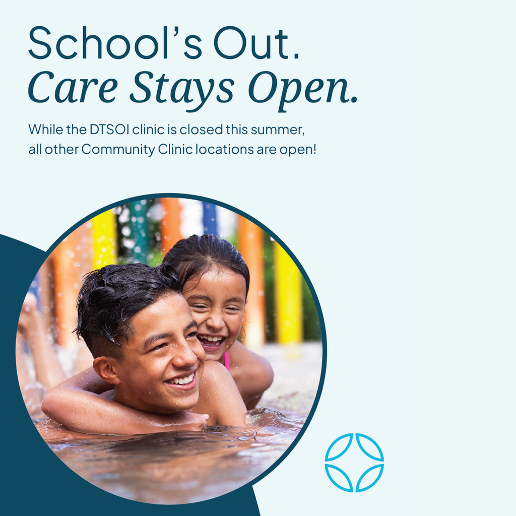 ☀️Community Clinic’s school-based locations are open all summer for the whole family. Walk in or schedule your appointment today at communityclinic.net. Elmdale Elementary M-F | 7:30 am – 4:00 pm Closed: July 3rd Parson Hills Elementary M-F | 7:30 am – 4:00 pm Closed: July 3rd Central Junior High M-F | 7:30 am – 4:00 pm Closed: June 19th – June 29th and July 3rd @George Elementary M-F | 8:00 am – 4:30 pm Closed: July 3rd Jones Elementary M-F | 8:00 am – 4:30 pm Closed: June 15th – June 19th and July 3rd Visit Community Clinic Today! 👋 Walk in or book online at communityclinic.net 💻✨ #SpringdaleFamily