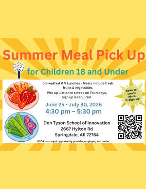 Summer Meal Pick Up  Available