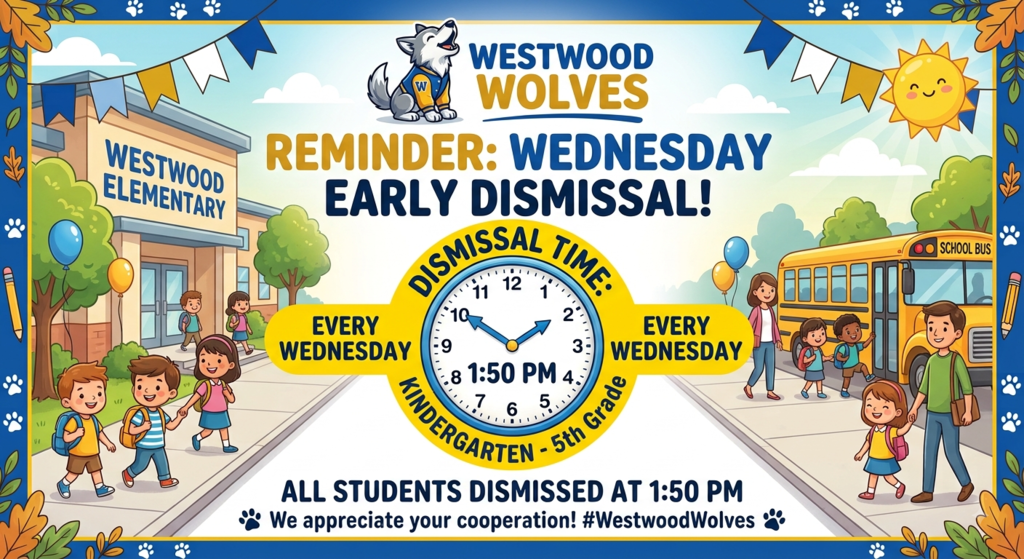 early dismissal Wed.