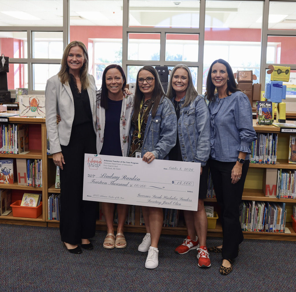 Lindsay Rankin named the 2027 Arkansas Teacher of the Year! Today, Bernice Young Elementary School had the honor of hosting Governor Sarah Huckabee Sanders, cabinet members, and state leaders as Springdale was officially proclaimed Arkansas’s Capital for a Day. It was also a monumental moment for our district as Bernice Young Elementary’s very own Lindsay Rankin was named the 2027 Arkansas Teacher of the Year! 🏆 Beginning July 1, 2027, Mrs. Rankin will travel across Arkansas representing our state’s incredible educators, advocating for meaningful education reform, and serving on the State Board of Education. State leaders got a firsthand look at how our educators unlock the genius in every student—from hosting the State Board of Education meeting on campus to hearing presentations and performances from our talented students. We couldn’t be prouder of Mrs. Rankin, our hard-working teachers, and our students who show every day why there’s so much to love about being part of our #SpringdaleFamily. ❤️ Come see why our district is such a special place to learn and grow! 🔗 https://app.smore.com/n/d08ewg