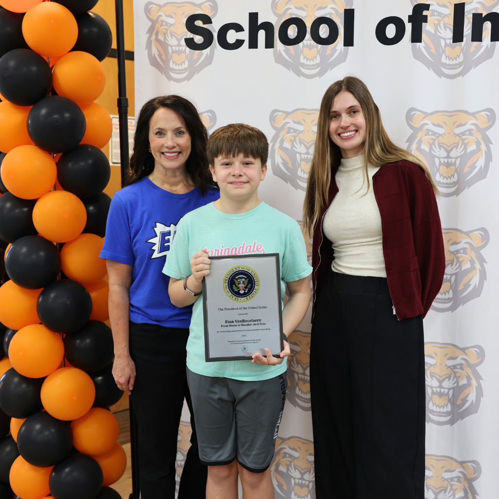 Presidential honor for our #SpringdaleFamily! 🌿🏆  Five John Tyson Elementary students—Avery, Finn, Everlee, Zharia, and Brinxley—were officially presented with the prestigious Presidential Environmental Youth Award (PEYA) by the Environmental Protection Agency (EPA).  This national recognition celebrates the vision, leadership, and hard work these young environmental leaders put into protecting our planet.  We are beyond proud of them for making a real impact far beyond our school walls. Earning this top spot out of our entire 5-state EPA region shows what happens when our #SpringdaleFamily dreams big and leads the way.  #SpringdaleFamily #SpringdaleAR #SpringdaleSchools #NorthwestArkansas #NWA #JohnTysonElementary #PEYAAward #FutureLeaders #NWAeducationPresidential 
