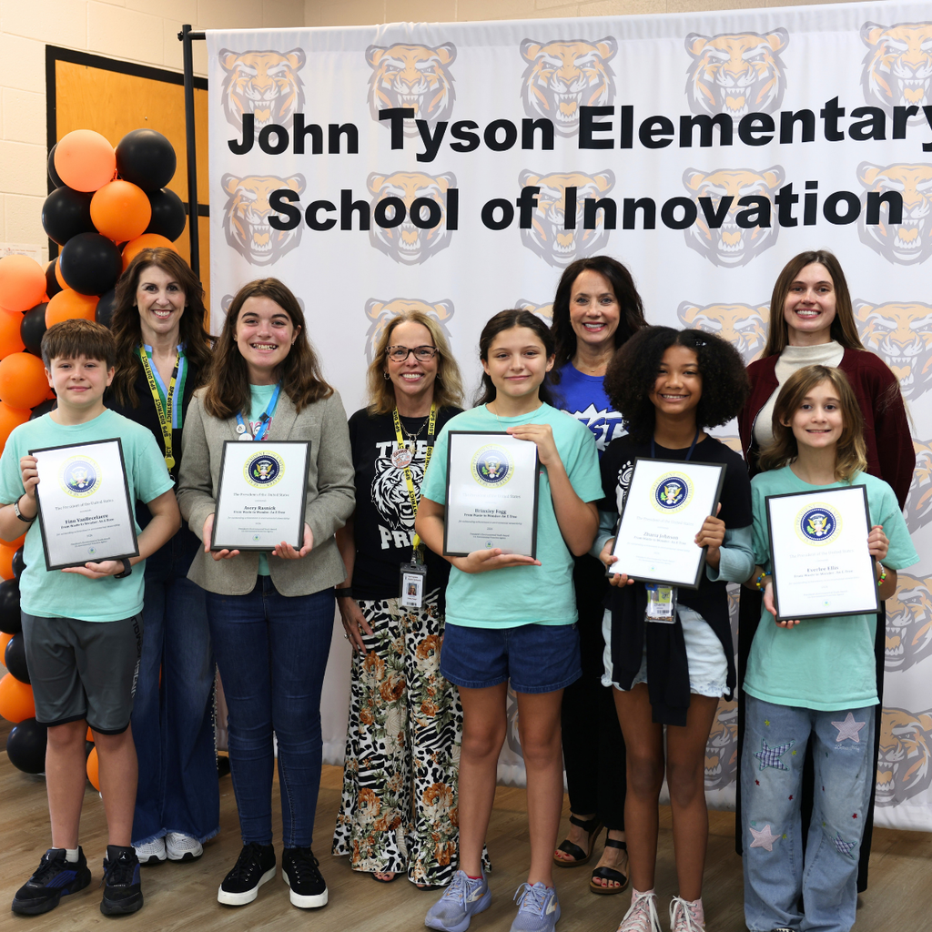 Presidential honor for our #SpringdaleFamily! 🌿🏆  Five John Tyson Elementary students—Avery, Finn, Everlee, Zharia, and Brinxley—were officially presented with the prestigious Presidential Environmental Youth Award (PEYA) by the Environmental Protection Agency (EPA).  This national recognition celebrates the vision, leadership, and hard work these young environmental leaders put into protecting our planet.  We are beyond proud of them for making a real impact far beyond our school walls. Earning this top spot out of our entire 5-state EPA region shows what happens when our #SpringdaleFamily dreams big and leads the way.  #SpringdaleFamily #SpringdaleAR #SpringdaleSchools #NorthwestArkansas #NWA #JohnTysonElementary #PEYAAward #FutureLeaders #NWAeducationPresidential 