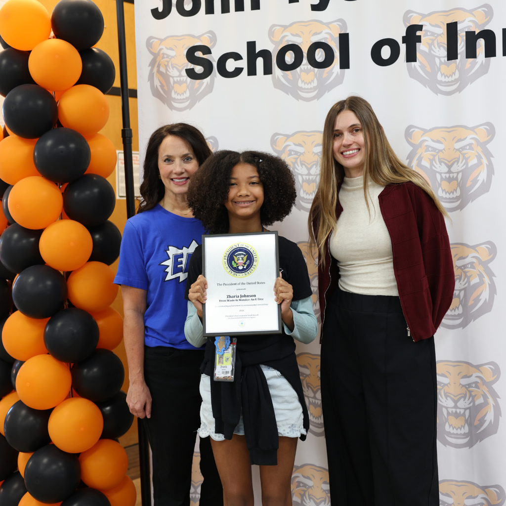 Presidential honor for our #SpringdaleFamily! 🌿🏆  Five John Tyson Elementary students—Avery, Finn, Everlee, Zharia, and Brinxley—were officially presented with the prestigious Presidential Environmental Youth Award (PEYA) by the Environmental Protection Agency (EPA).  This national recognition celebrates the vision, leadership, and hard work these young environmental leaders put into protecting our planet.  We are beyond proud of them for making a real impact far beyond our school walls. Earning this top spot out of our entire 5-state EPA region shows what happens when our #SpringdaleFamily dreams big and leads the way.  #SpringdaleFamily #SpringdaleAR #SpringdaleSchools #NorthwestArkansas #NWA #JohnTysonElementary #PEYAAward #FutureLeaders #NWAeducationPresidential 