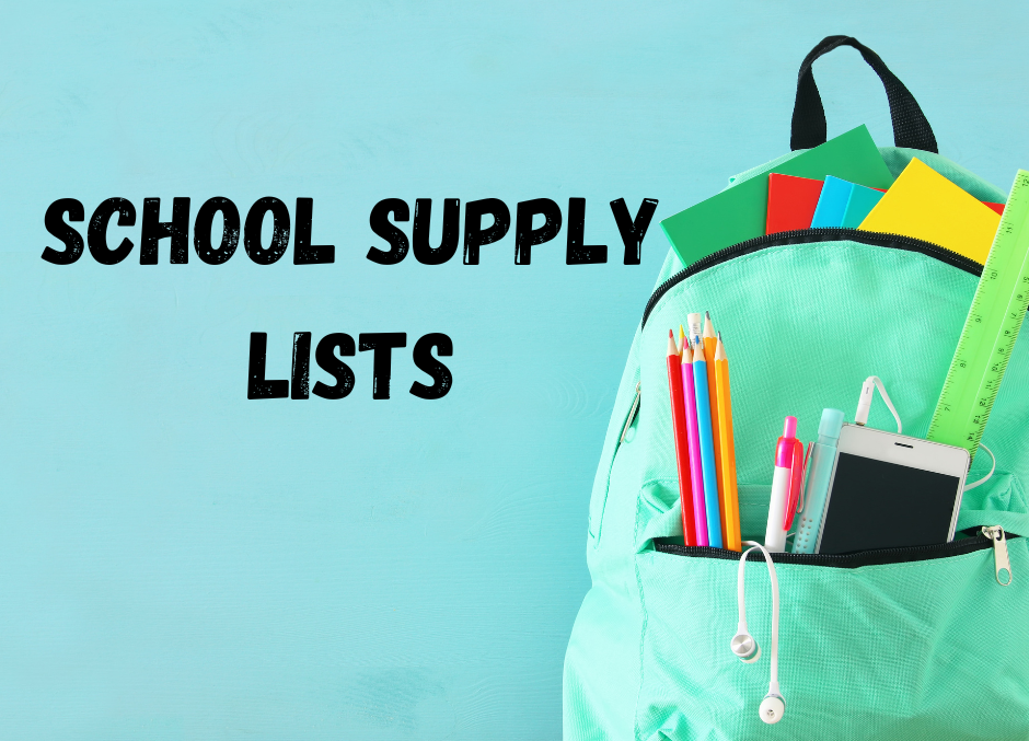 School Supply Lists