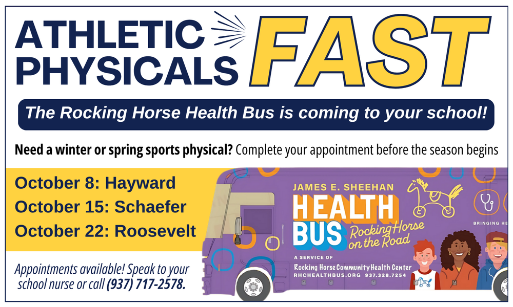 Athletics Physicals Flyer