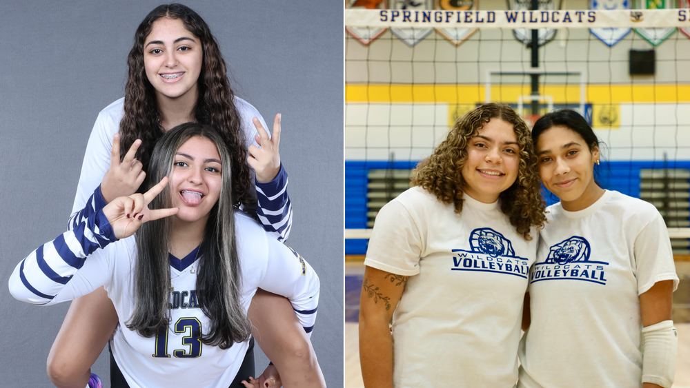 Sisters Mya & Nyah Khasib pictured with sisters Maniya & Paris Soles