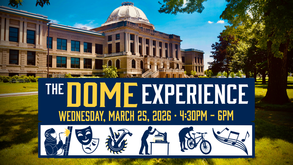 Image of the Dome with details about the Dome Experience: March 25 from 4:30-6 PM