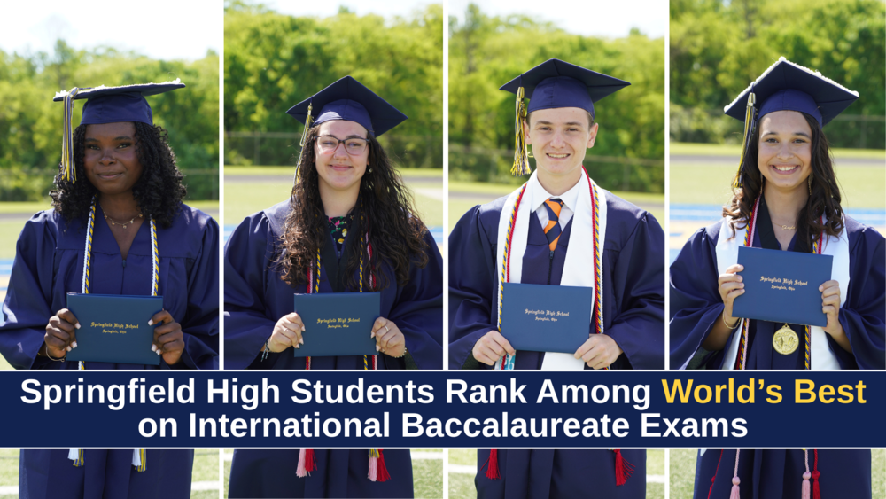 4 Class of 2025 students holding diplomas