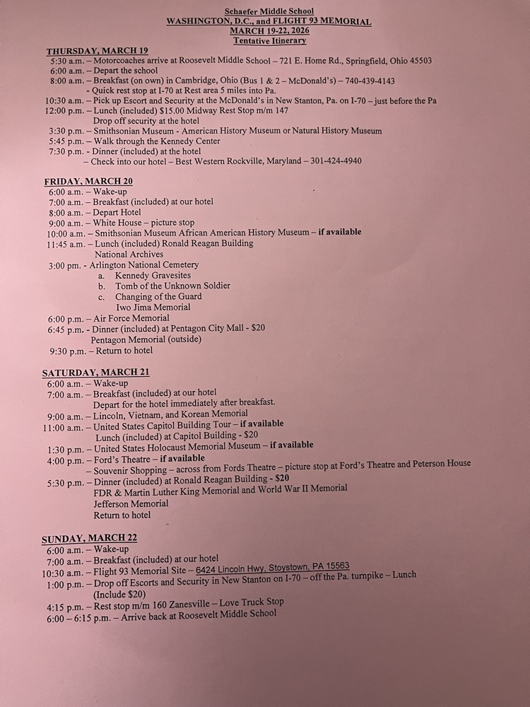 itinerary