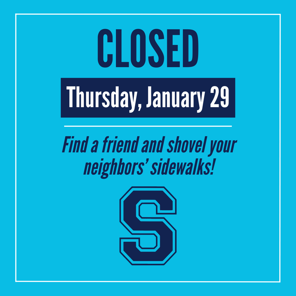 The SCSD will be closed on Thursday, January 29.