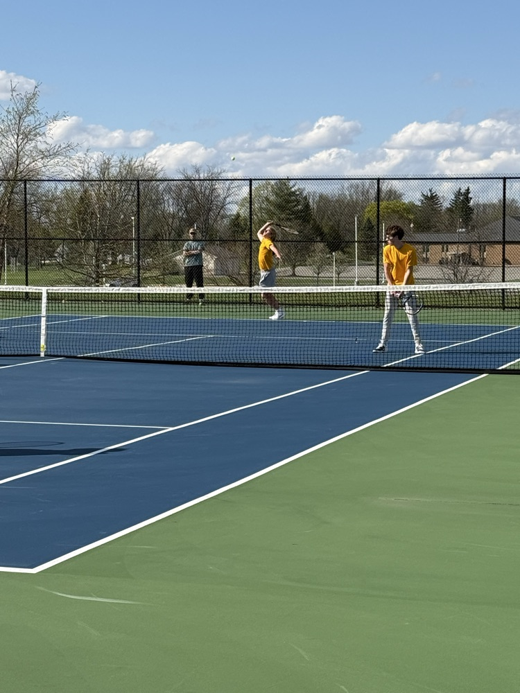 Boys tennis match at home vs Urbana. 
