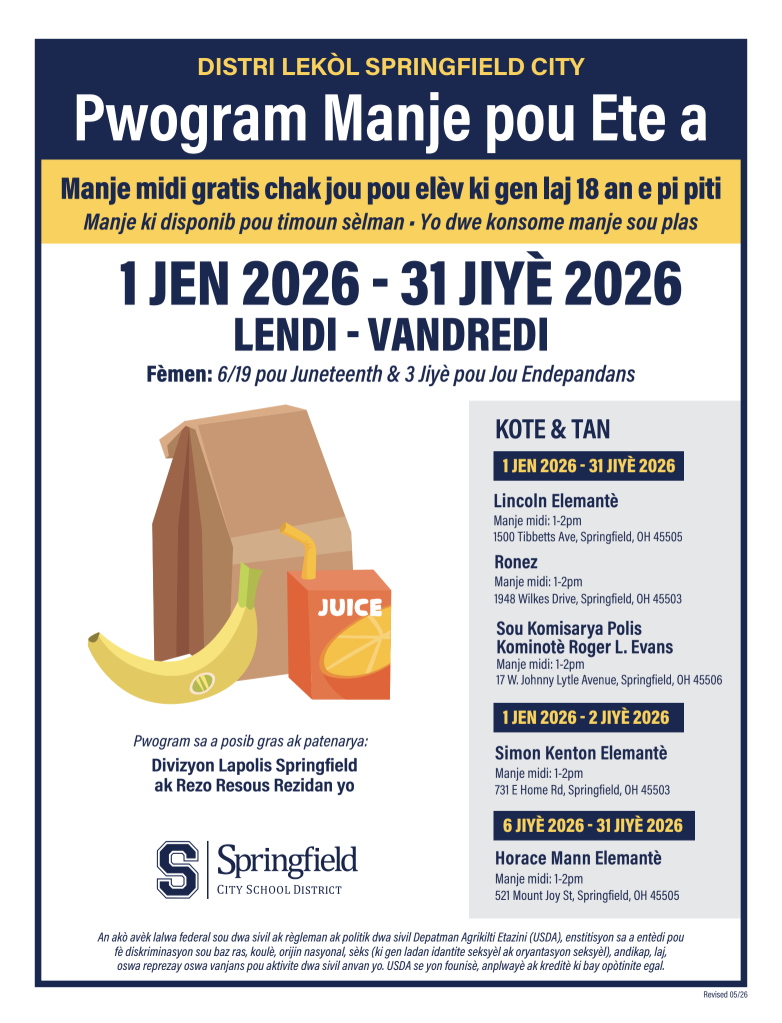 Haitian creole flyer