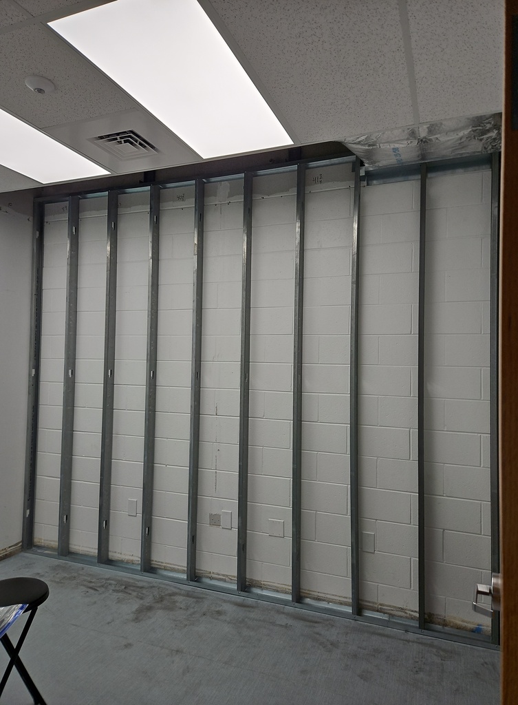 Construction of the new Rocking Horse Dental Clinic at the Health Center at Springfield High.