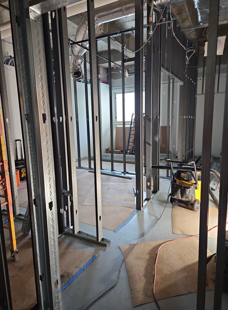 Construction of the new Rocking Horse Dental Clinic at the Health Center at Springfield High.