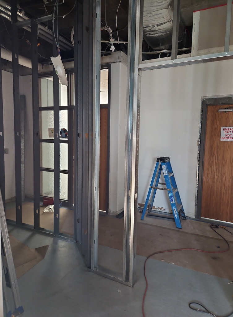 Construction of the new Rocking Horse Dental Clinic at the Health Center at Springfield High.