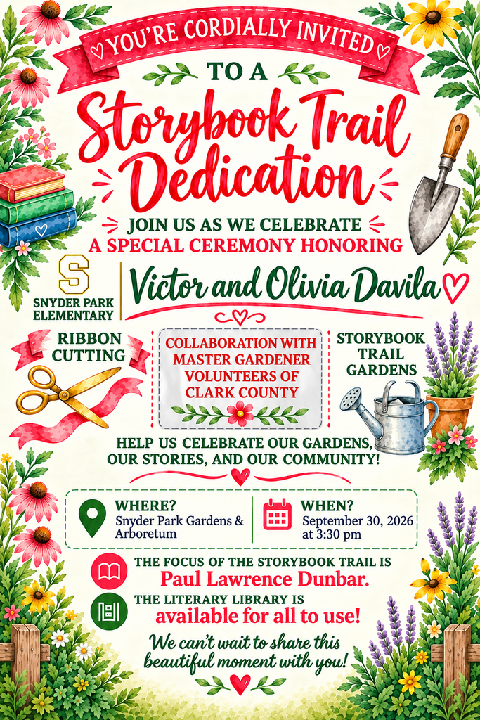Storybook Trail dedication honoring the memory of Victor and Olivia
