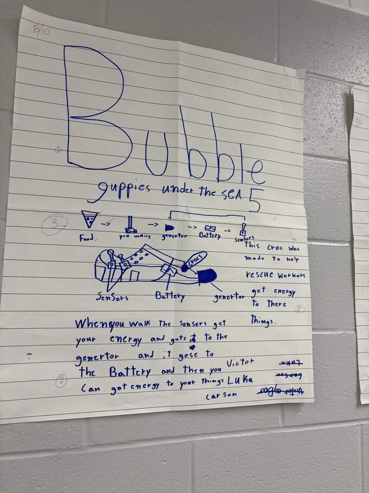 student poster in the hallway  