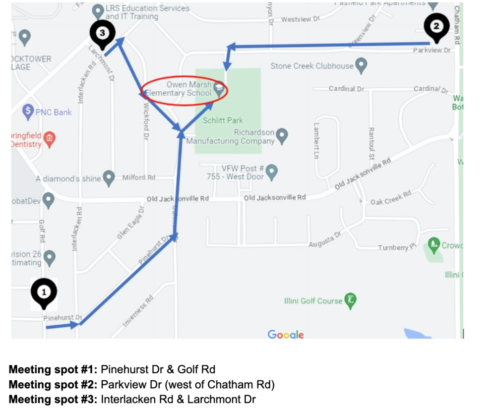 Walk + Roll to School Day at Owen Marsh!