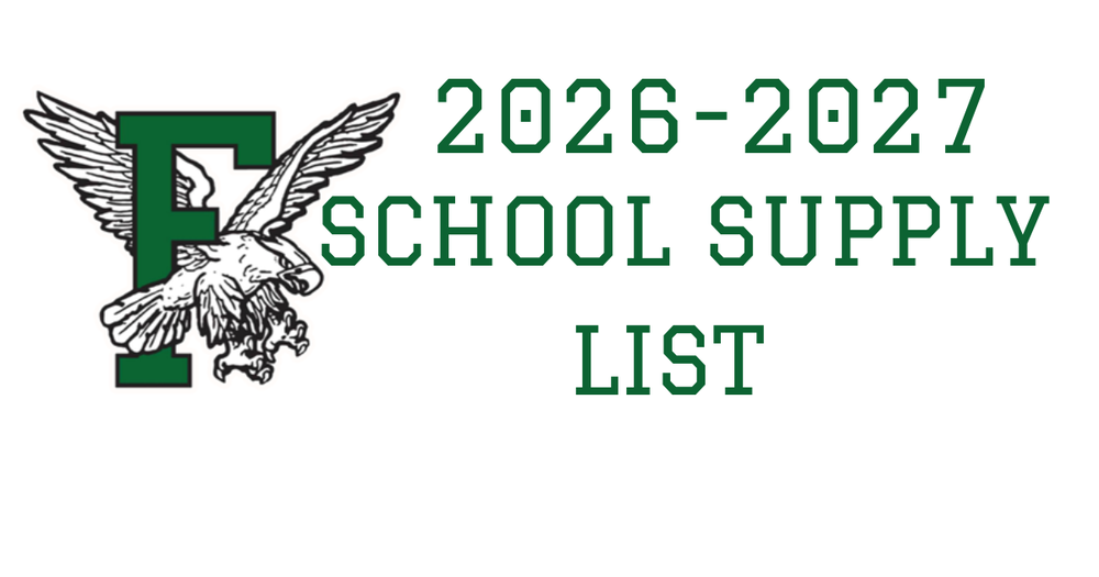 SCHOOL SUPPLY LIST