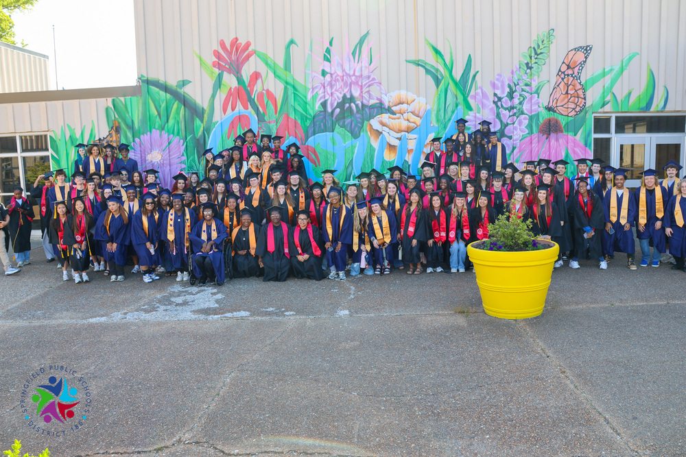 grad walk students