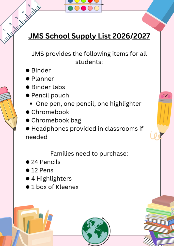 JMS School Supply List