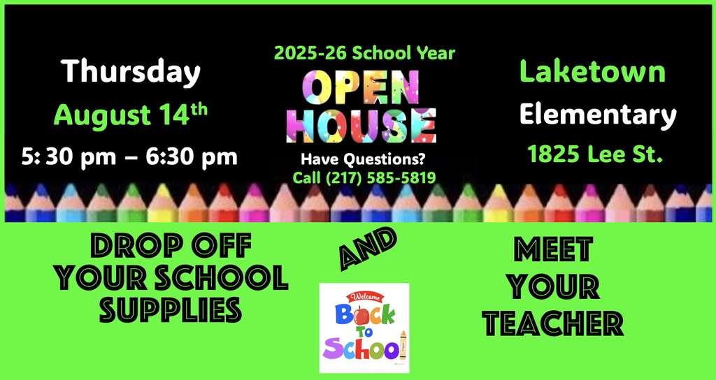 We look forward to seeing all of our families at Open House on Thursday, August 14th, from 5:30pm - 6:30 pm. Students may bring their school supplies to Open House and drop them off in their classrooms.