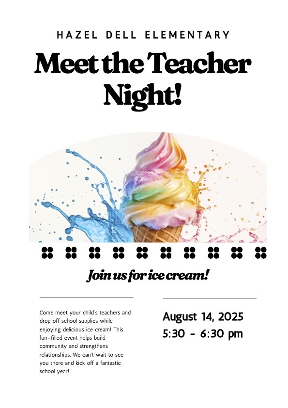 Meet the Teacher Ice Cream Social