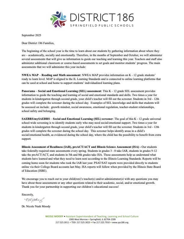 District 186 Letter