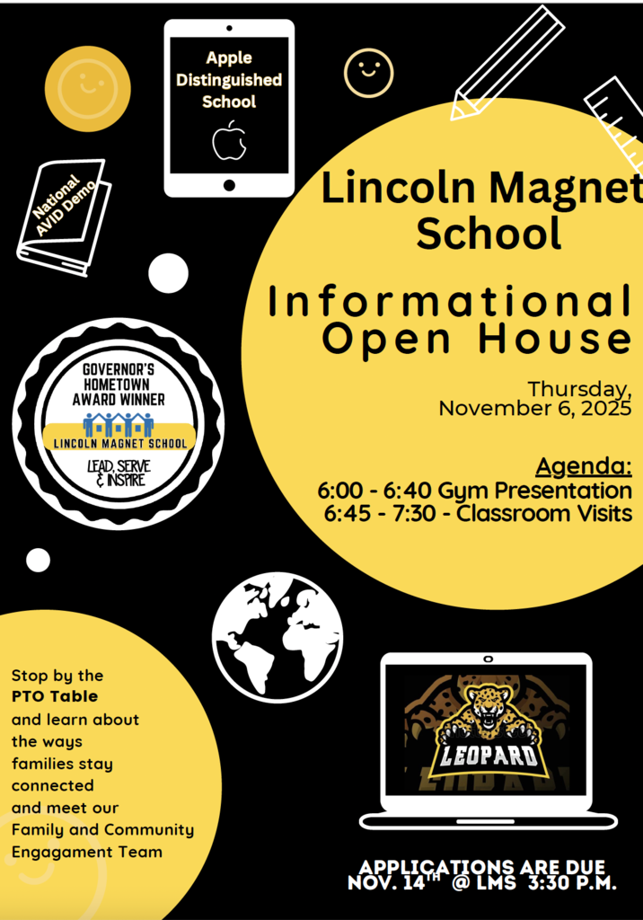 LMS informational open house - november 6, 2025 6:00 p.m. - 7:30 p.m.