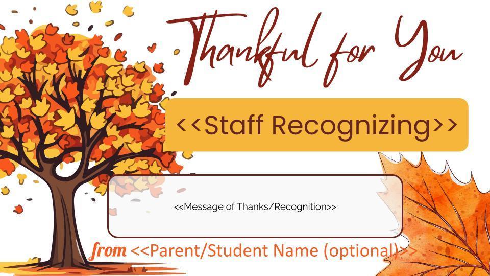 Lee Thankful for You Certificates