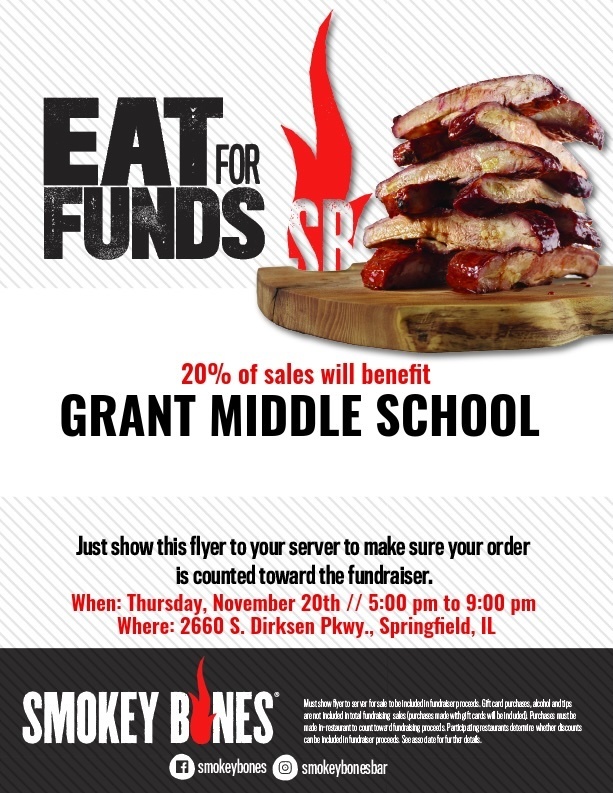 Smokey Bones Event Flyer