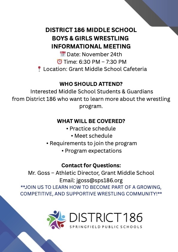 Middle School Wrestling Flyer