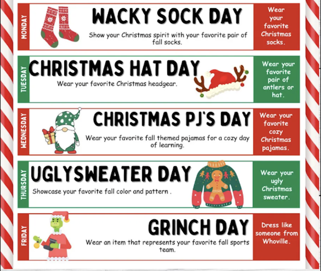Holiday Spirit Week