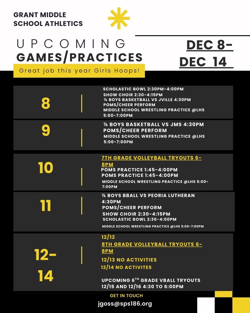 GMS Actitvities Dec 8-14