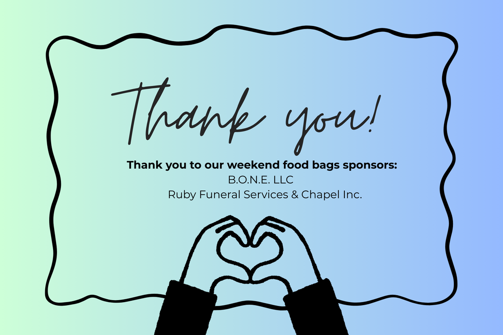 Weekend Food Bag Sponsors