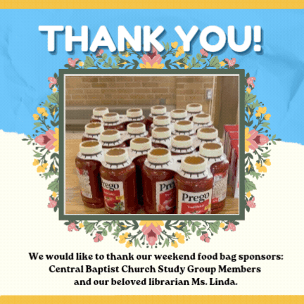 Weekend Food Bag Sponsors