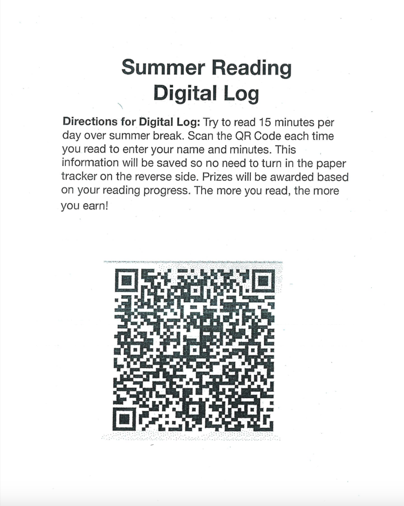 Picture of a QR code for sujmer reading