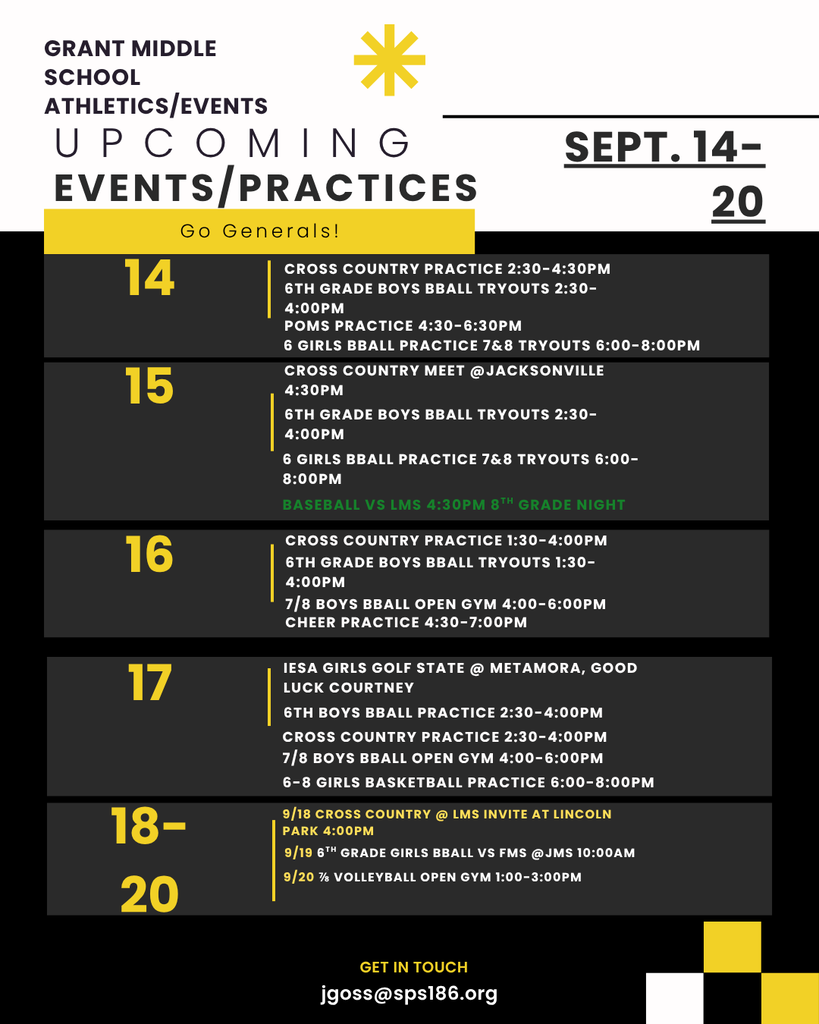 GMS Activities 9/14-9/20