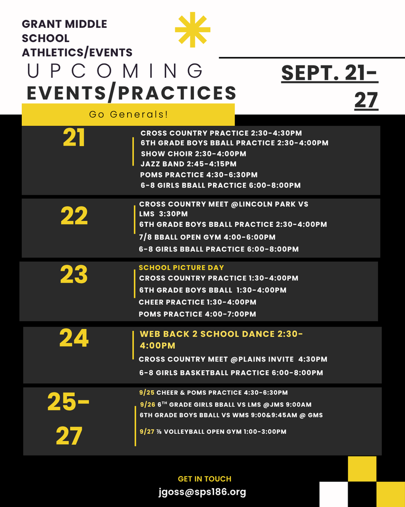 GMS Activities 9/21-9/27