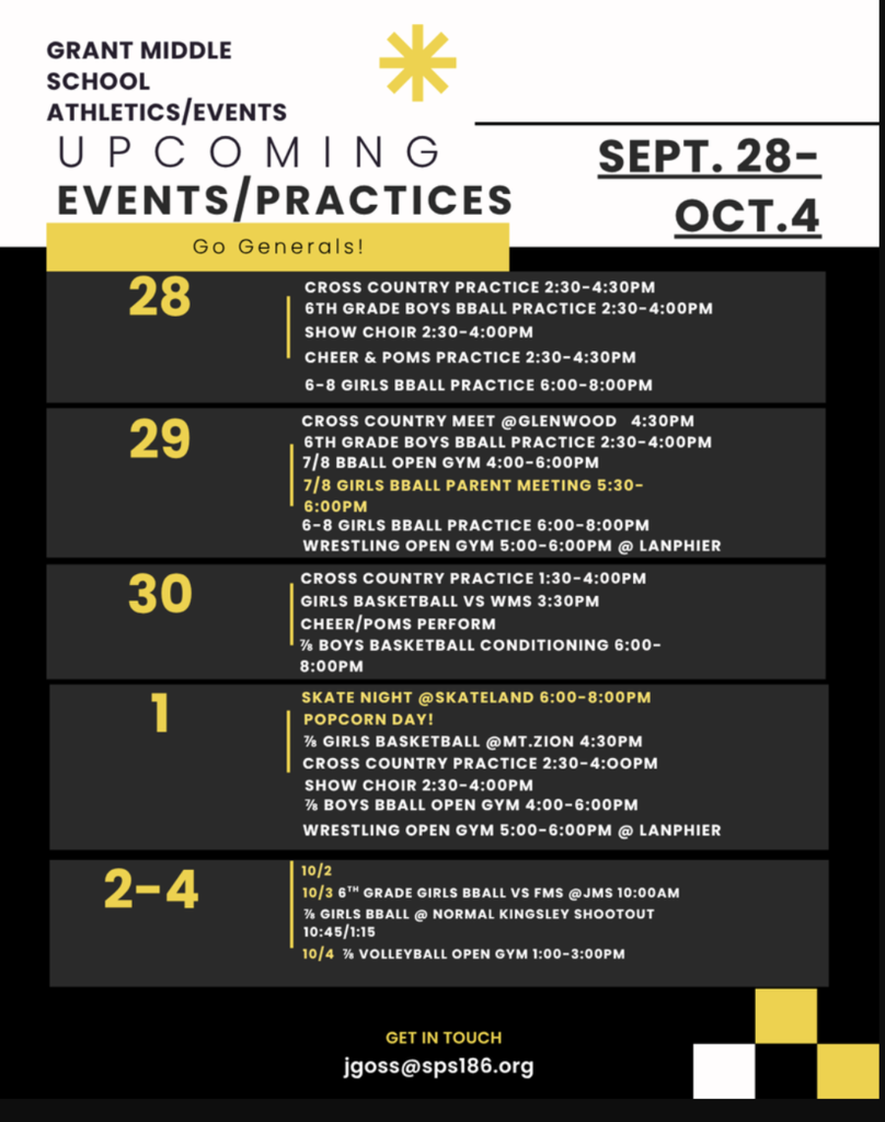 Weekly Agenda