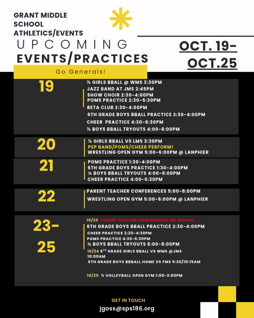 GMS Activities 10/19-10/25