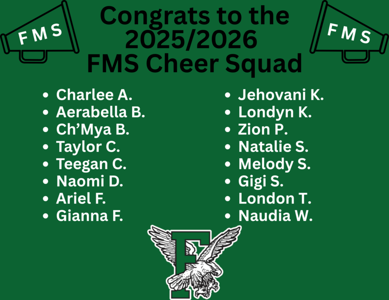 List of girls who are on the cheer squad