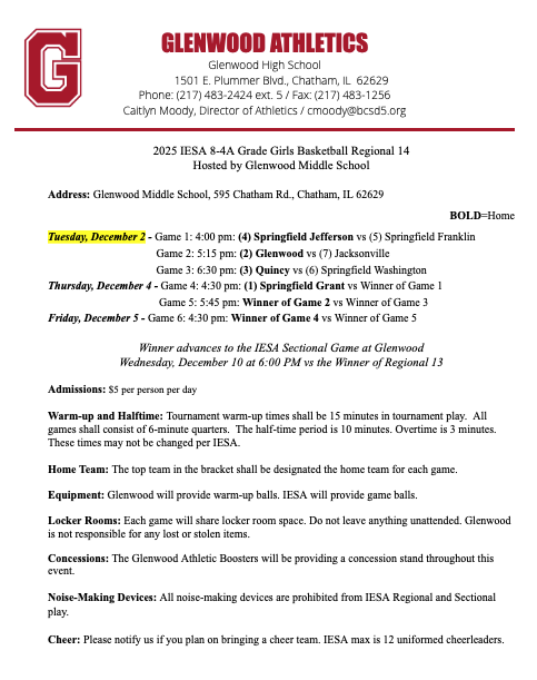 8th Grade Girls Basketball