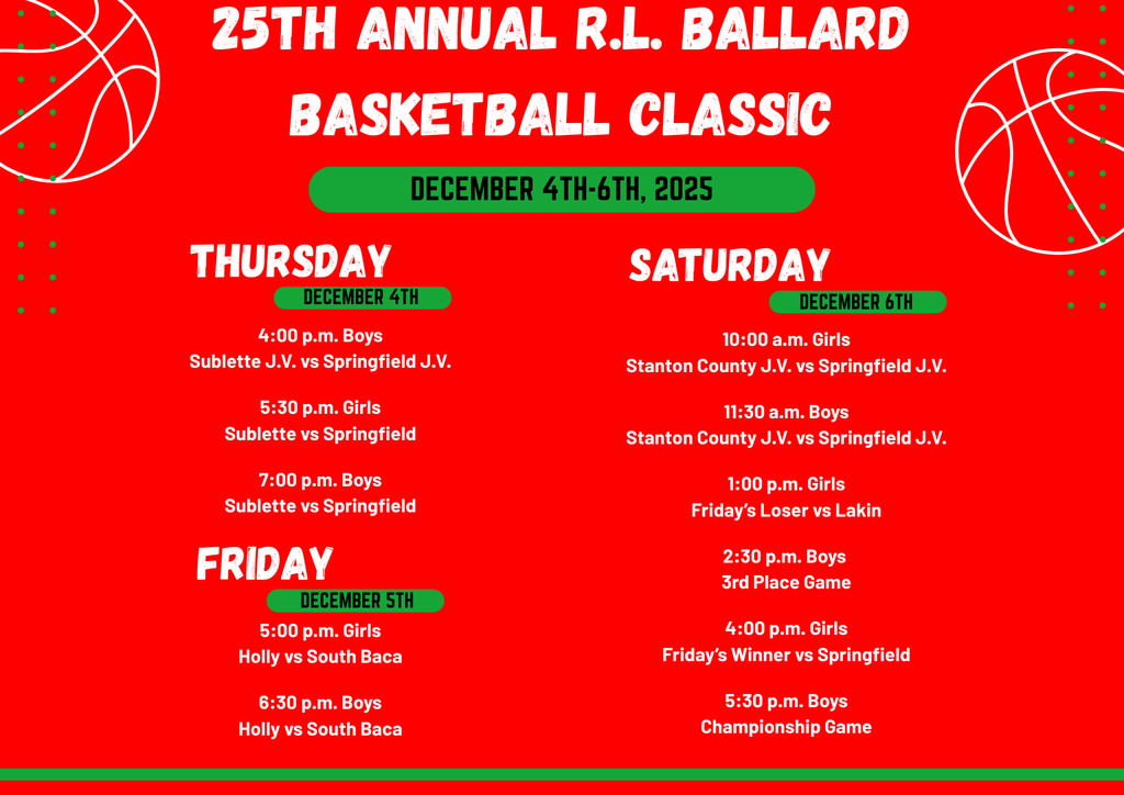 R.L. Ballard Schedule
