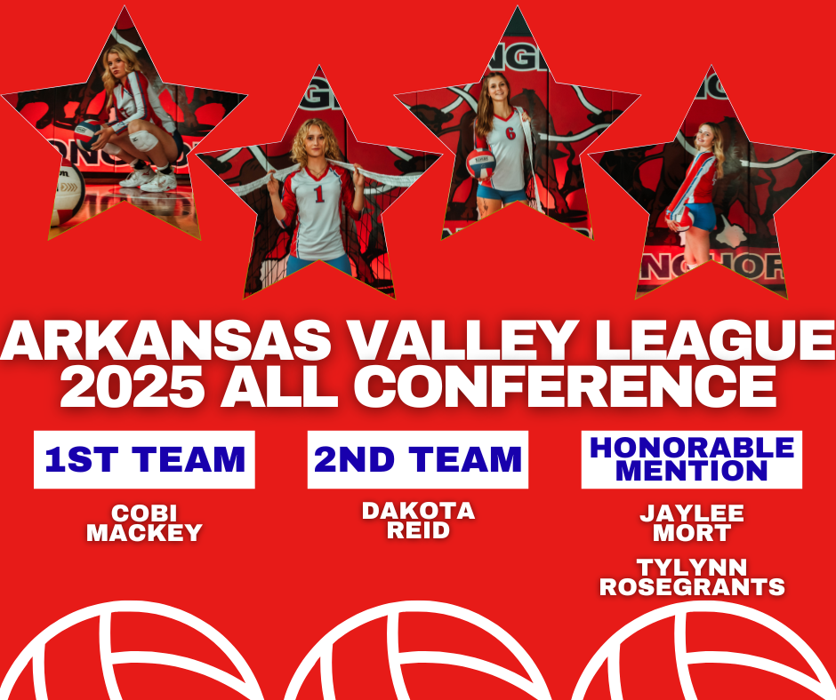 Volleyball All Conference - Cobi Mackey, Dakota Reid, Jaylee Mort and Tylynn Rosengrants