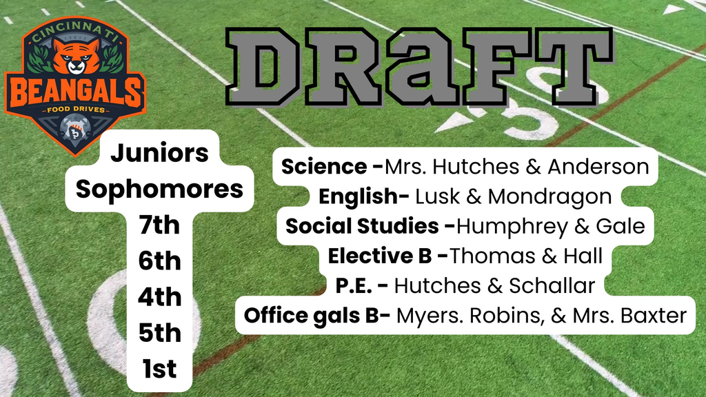 Souper Bowl Team: Beangals - Juniors, Sophomores, 7th Grade, 6th Grade, 4th Grade, 5th Grade 1st Grade