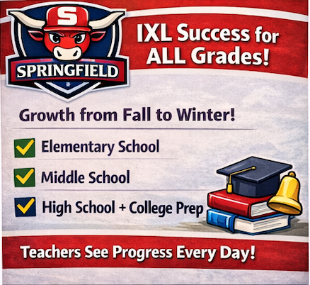 IXL Succes for ALL grades graphic,